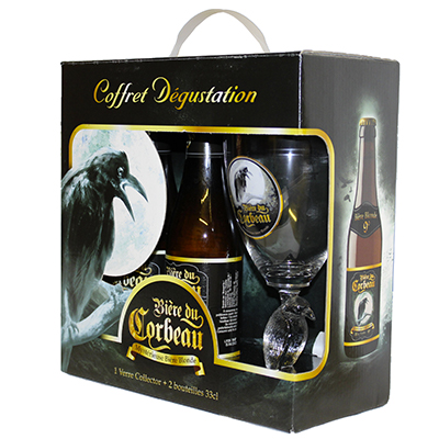 Corbeau blonde Coffret VC
2 bouteilles 33cl + 1 verre