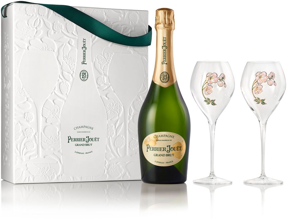 Champagne Perrier-Jouët Grand Brut  **
Coffret avec 2 verres