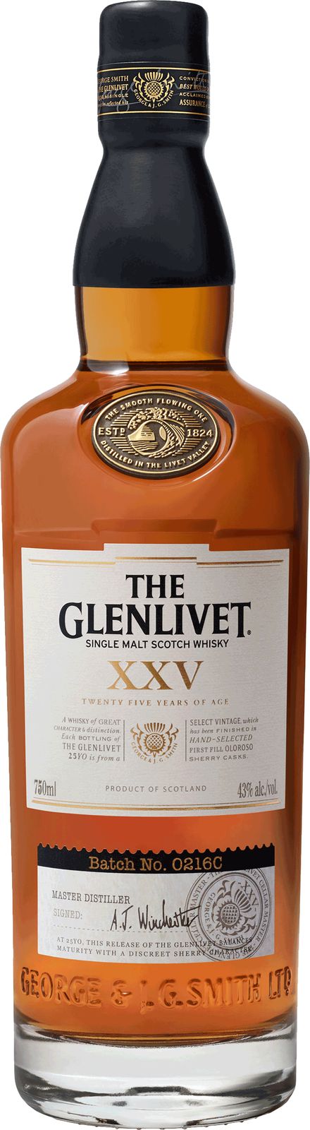 Glenlivet Whisky 25ANS 
Single Malt