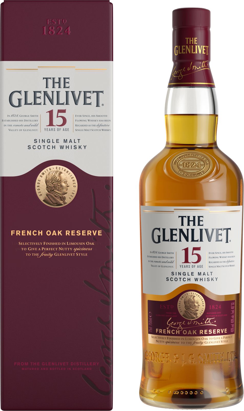 Glenlivet Whisky 15ANS 
Single Malt