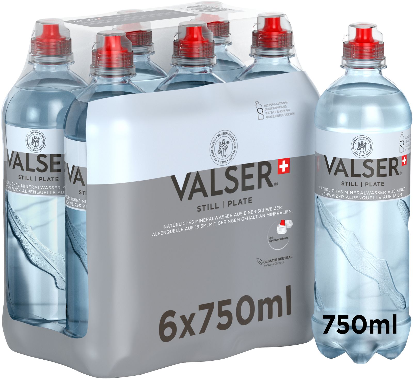 Valser Still/Plate Sport 6-pack Pet