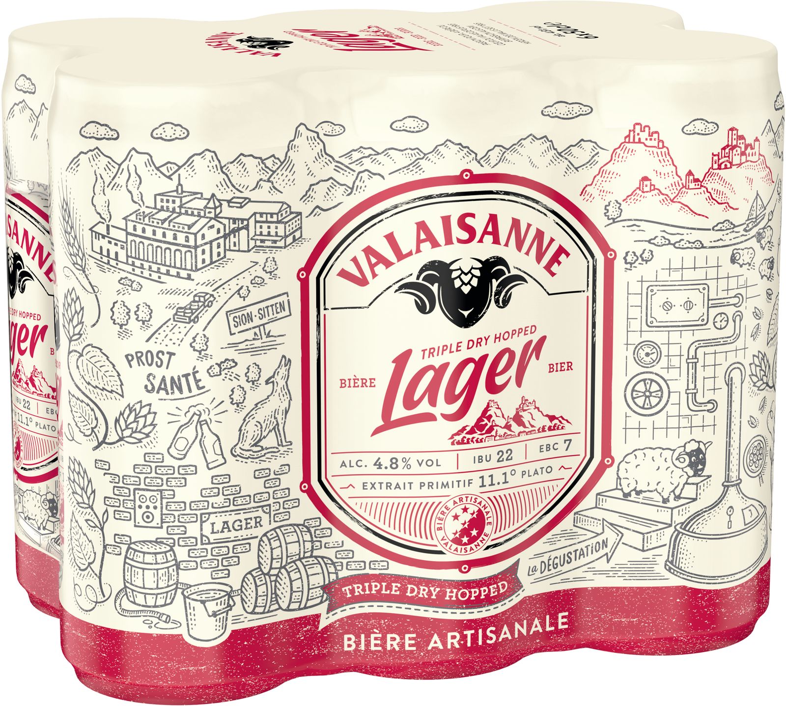 Valaisanne Lager Boîte
4 x 6-Pack