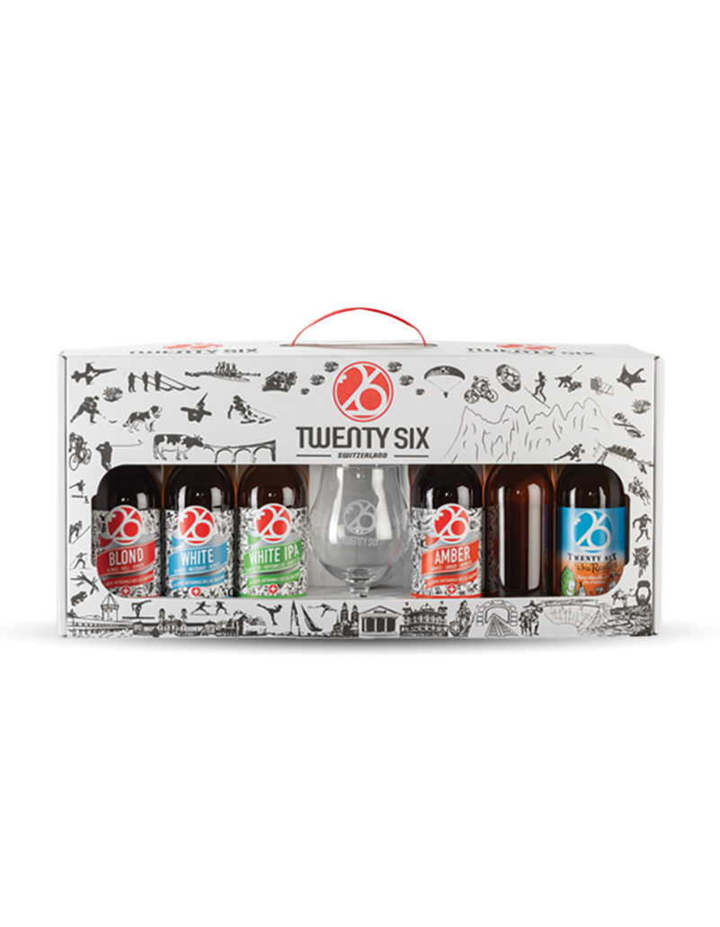 Coffret découverte 6 bt 33cl + 1 verre 33cl
Brasserie Twenty-Six