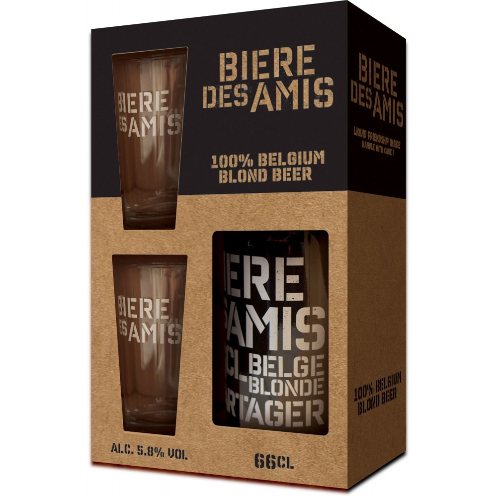 Bière des Amis VP
1 bouteille 66cl + 2 verres