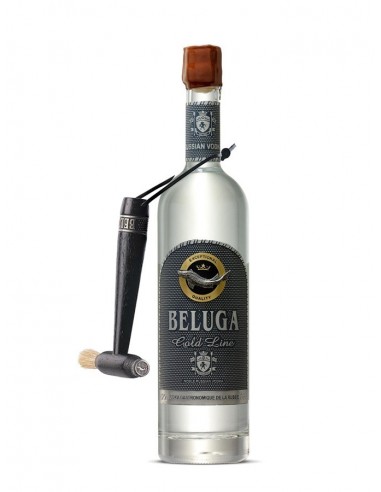 *Beluga Vodka "Gold Line" 
Coffret avec gadget