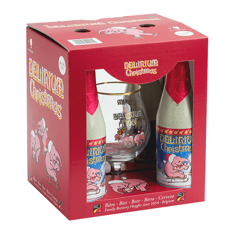 Delirium de Noël VC
Coffret 4 bt 33cl + 1 verre