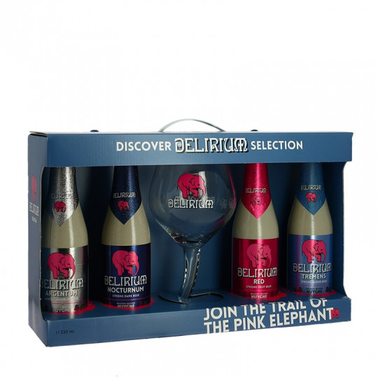 Delirium coffret découverte VC
4 bouteilles 33cl + 1 verre