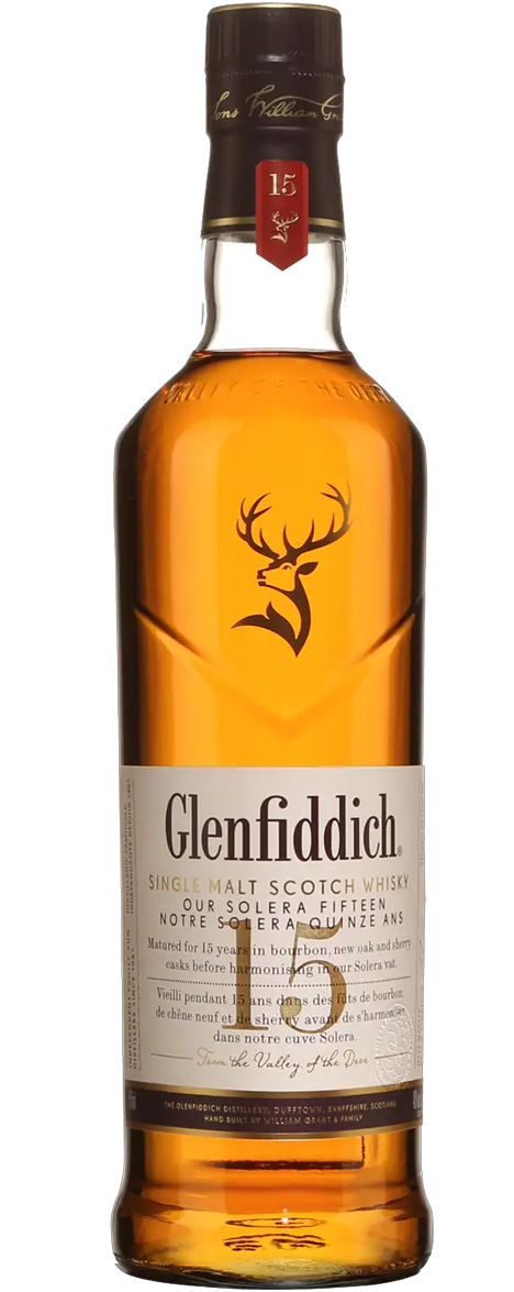 Glenfiddich Whisky 15ANS 
Single Malt Solera Reserve
