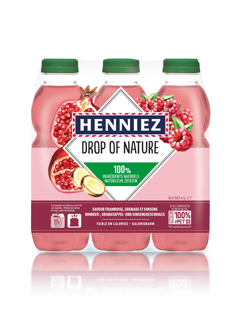 Henniez drop of nature framboise-grenade-ginseng  **
4 X 6-pack pet