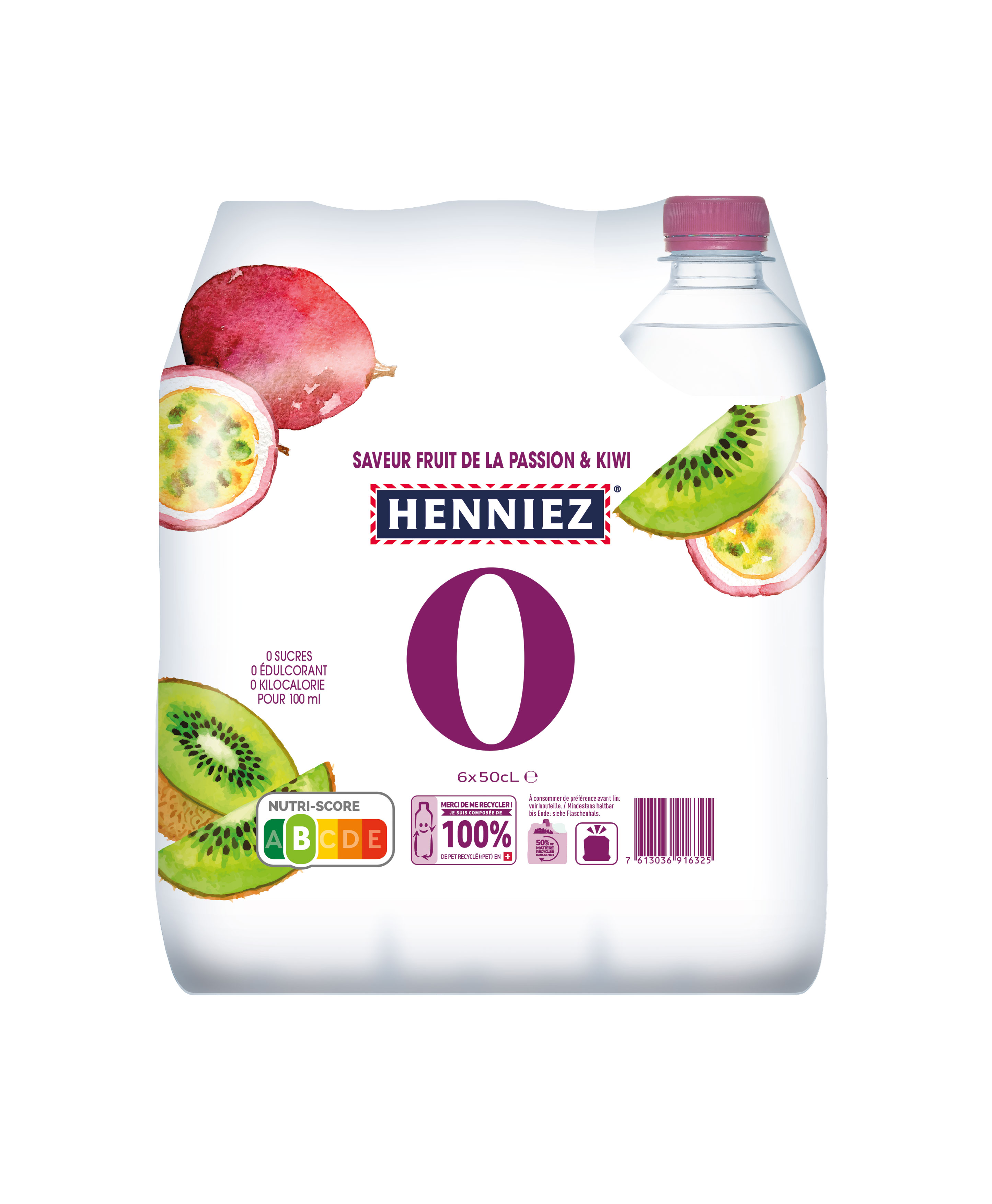 Henniez 0Kcal Passion-Kiwi Pet
4 x 6-pack