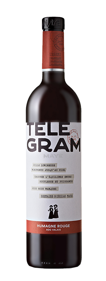 /Humagne rouge Telegram AOC Valais  **
Les Fils Maye, Riddes