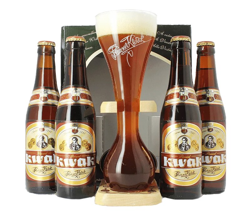 Kwak ambrée Coffret VC
4 Bouteilles 33cl + 1 Verre