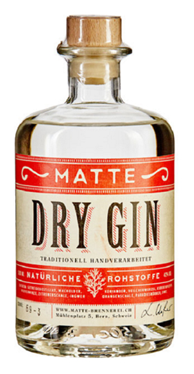 Matte dry gin