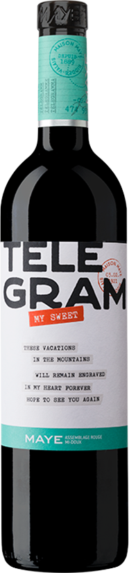 My Sweet assemblage rouge mi-doux Telegram AOC Valais  **Les Fils Maye, Riddes