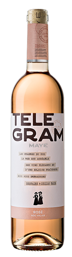 Rosé Telegram AOC Valais  **Les Fils Maye, Riddes
