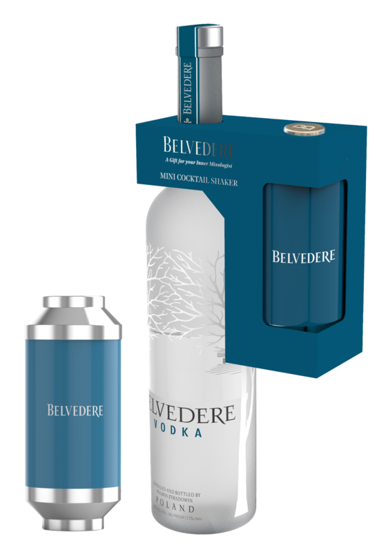 Vodka Belvedere pure
Coffret avec shaker