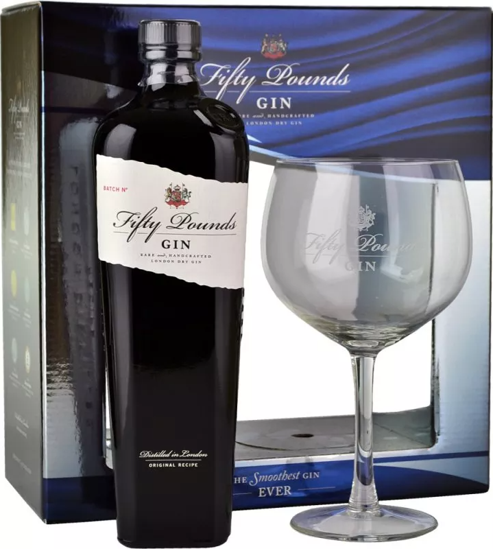 Fifty Pounds Gin
Coffret avec 1 Verre