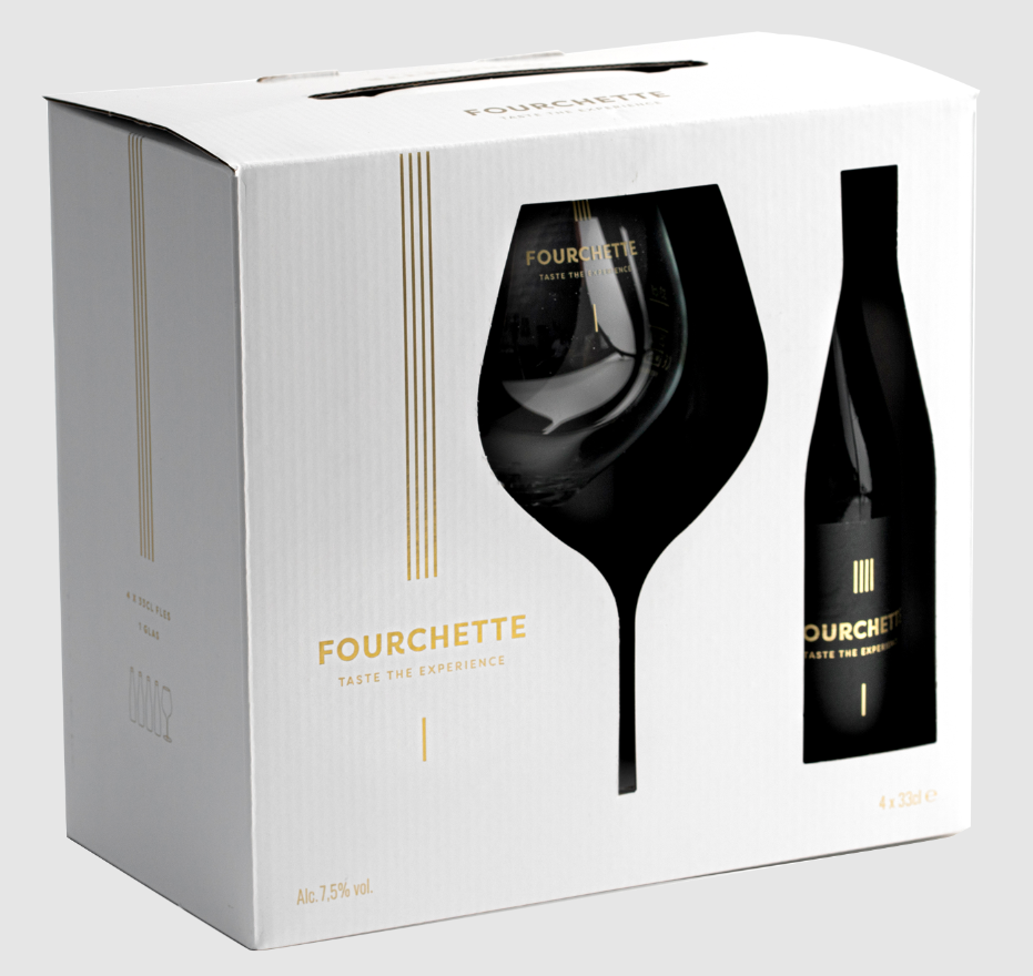 Fourchette Belgique
Coffret de 4 bouteilles + verre